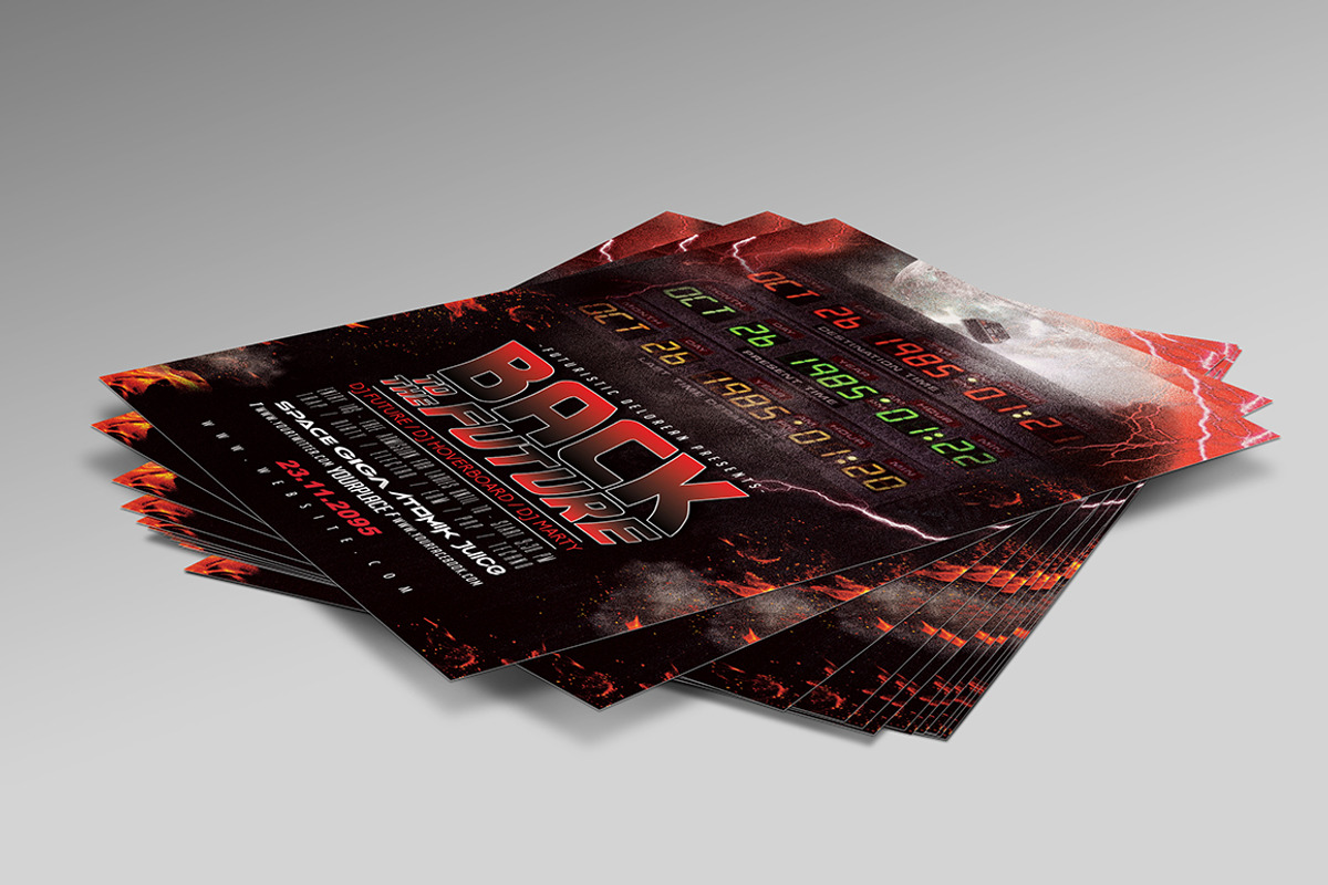 Back to the Future | 6in1 Flyer, a Flyer Template by GIGA-TEMPLATE (Photo 9 of 12)