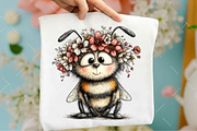 Quirky Spring Bee Clipart, an Illustration by OK Design (Thumbnail 4 of 6)