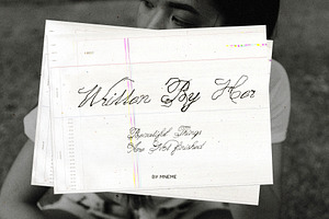 Written by Her: Handwritten Script, a Handwritten Font by Mneme