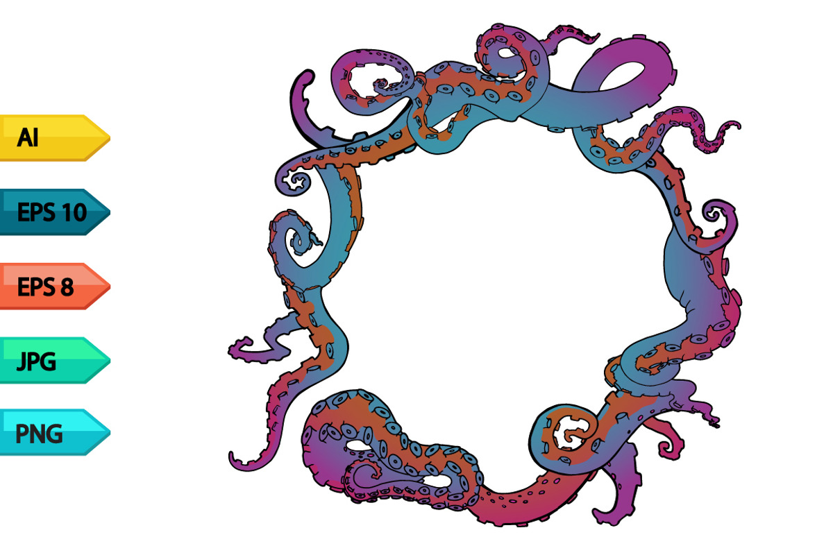 Vector sketch octopus tentacles, an Animal Illustration by julia_musdotter (Photo 3 of 19)