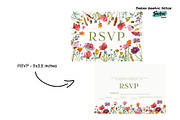 Wild Flowers Wedding Invitation, a Card Template by SandraGraphicDesign (Thumbnail 8 of 8)