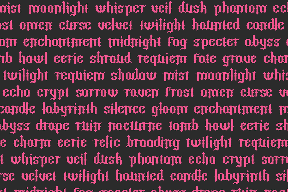 REQUIEM Gothic Blackletter Font, a Blackletter Font by Blush Font Co. (Photo 2 of 3)