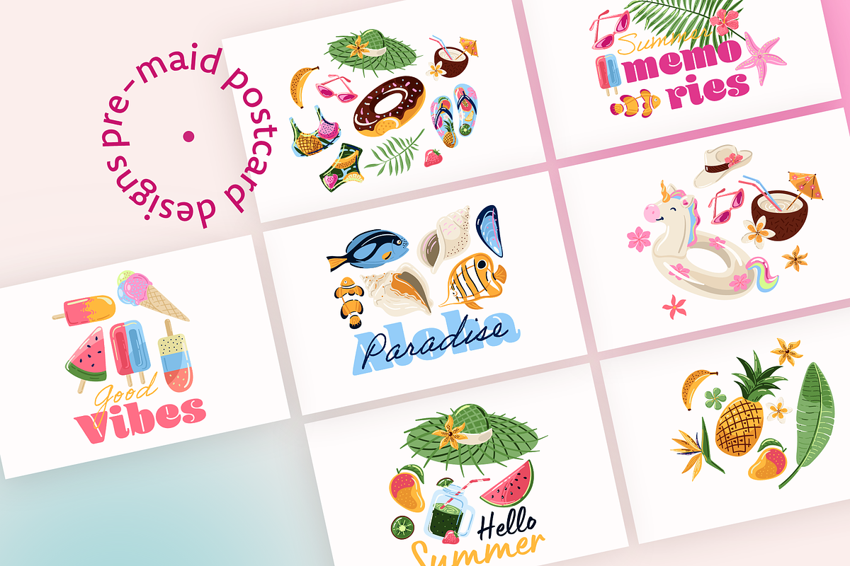 Summer vector clipart, beach sticker, a Seasonal Illustration by harmonia_green_art (Photo 10 of 14)