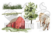 Animal Farm Watercolor Clipart, an Animal Illustration by NKTKNS (Thumbnail 4 of 6)