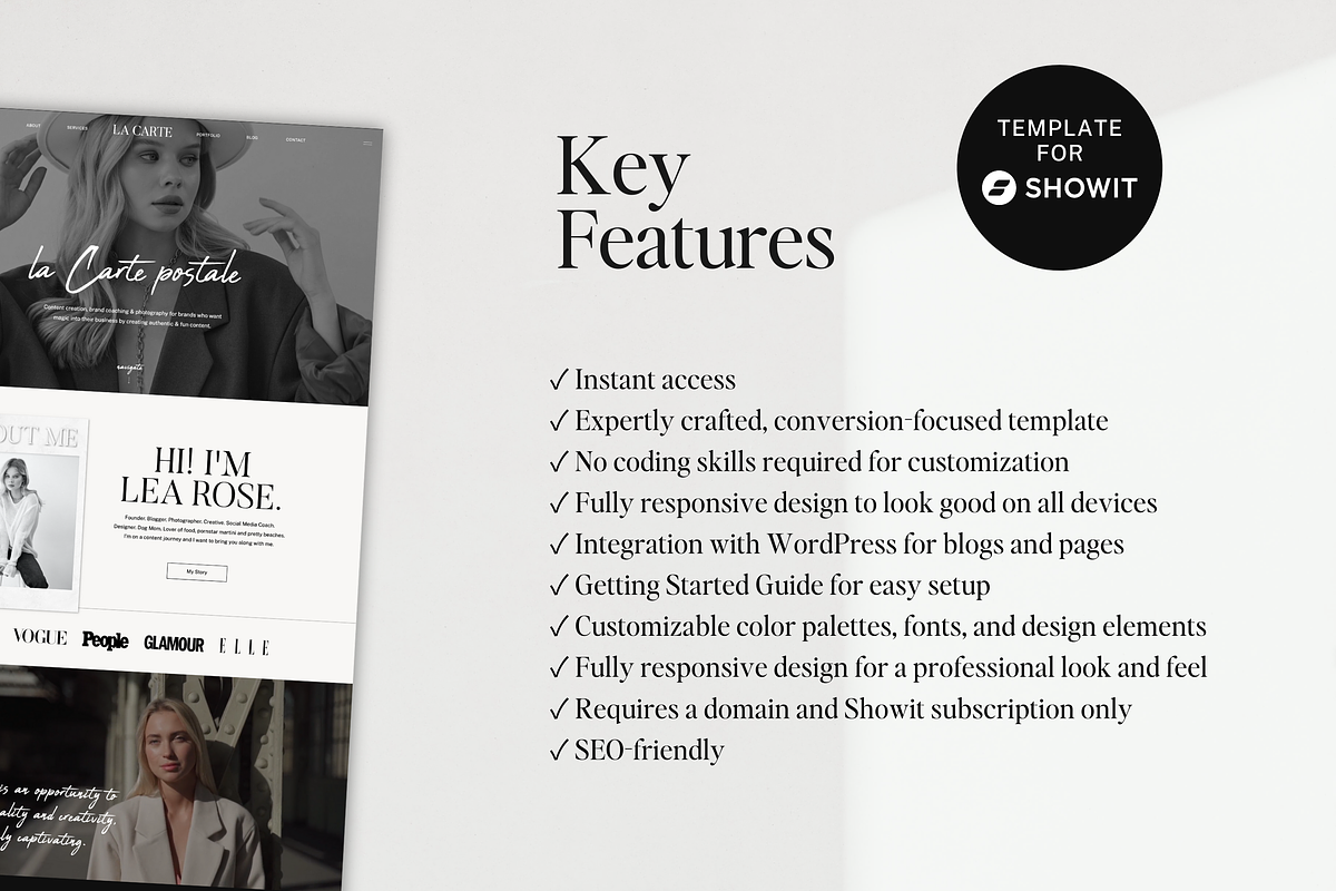 Editorial Showit Website Template, a Websites & App Template by pageparadise (Photo 9 of 10)