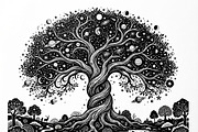 50 Mystical Galaxy Forest Silhouette, a Technology Illustration by Amazin_art (Thumbnail 12 of 33)