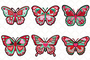 Crochet Valentines Butterfly Clipart, an Illustration by Black Bird Studio (Thumbnail 3 of 6)