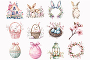 Pink Easter Bunny Clipart, an Illustration by Design Market (Thumbnail 3 of 5)