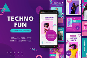 Techno Fun 2in1 Canva Template