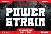Power Strain Futuristic Industrial, a Font by PutraCetol Studio (Thumbnail 1 of 5)