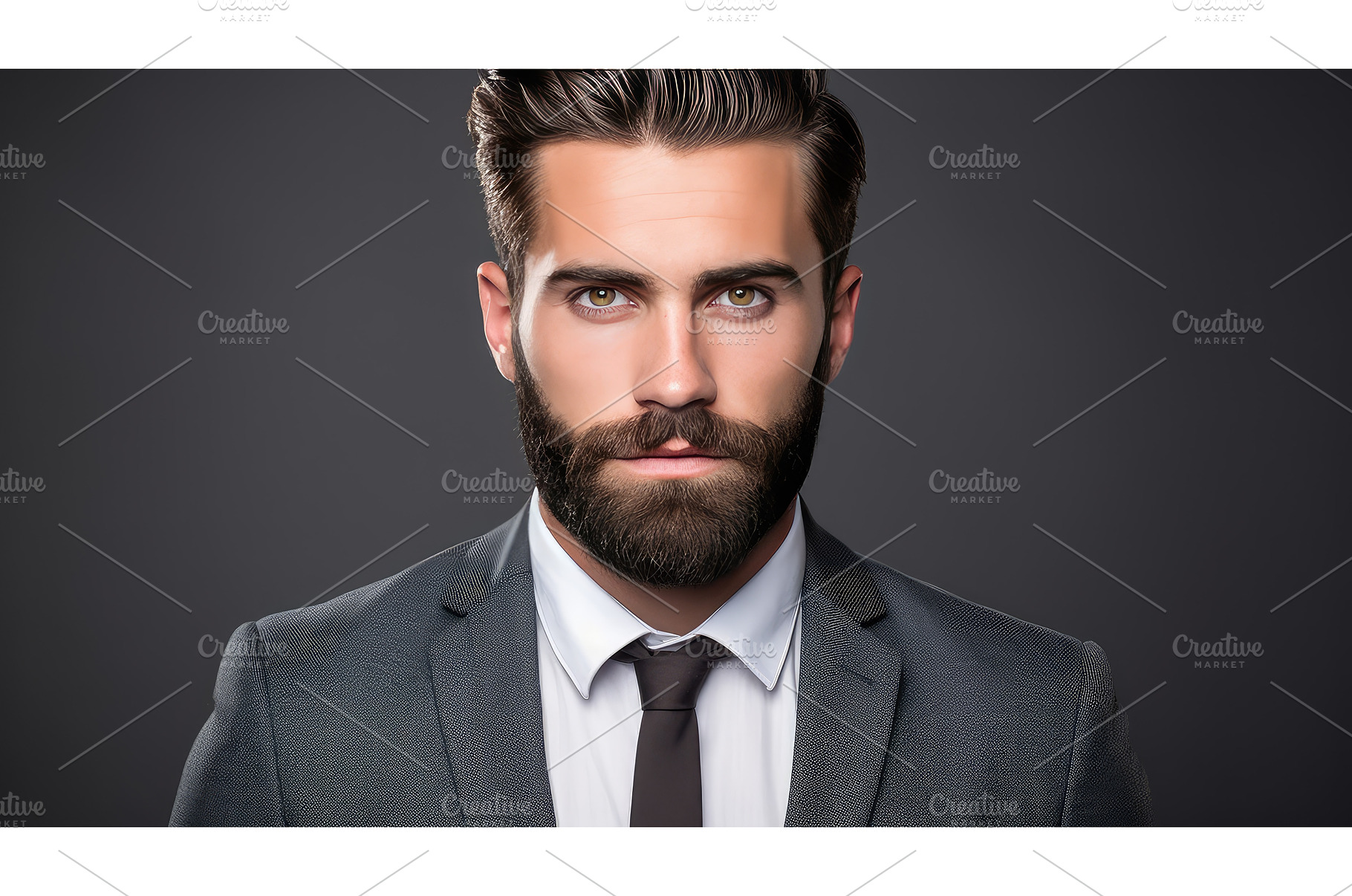 young professional headshot gray, a Beauty & Fashion Photo by pikepicture