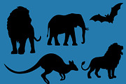 31 animal silhouette vectors, an Animal Illustration by GreenStockPhotos (Thumbnail 2 of 7)
