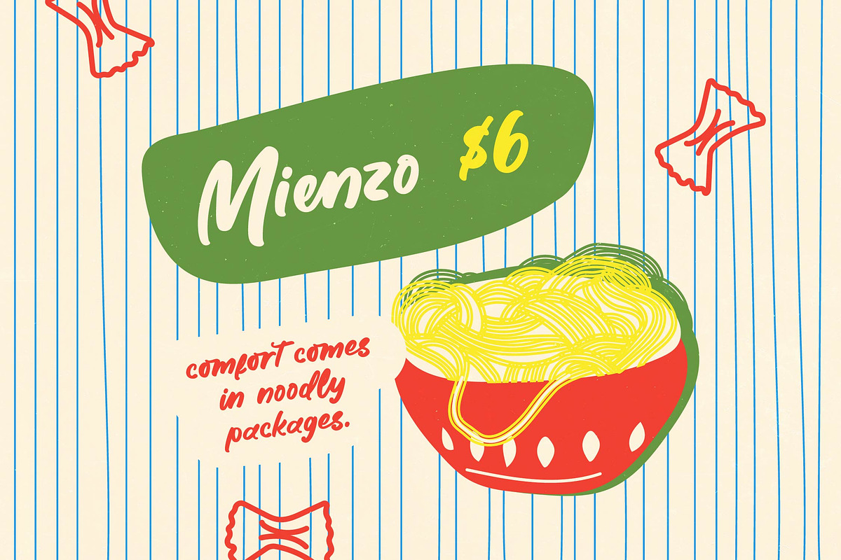 Savory Pasta Sticky Notes & Quotes, a Script Font by Letterena Studios Script (Photo 14 of 15)