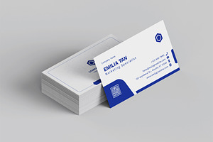 Clean Blue Minimalist Business Card, a Business Card Template by Artnivora.Std