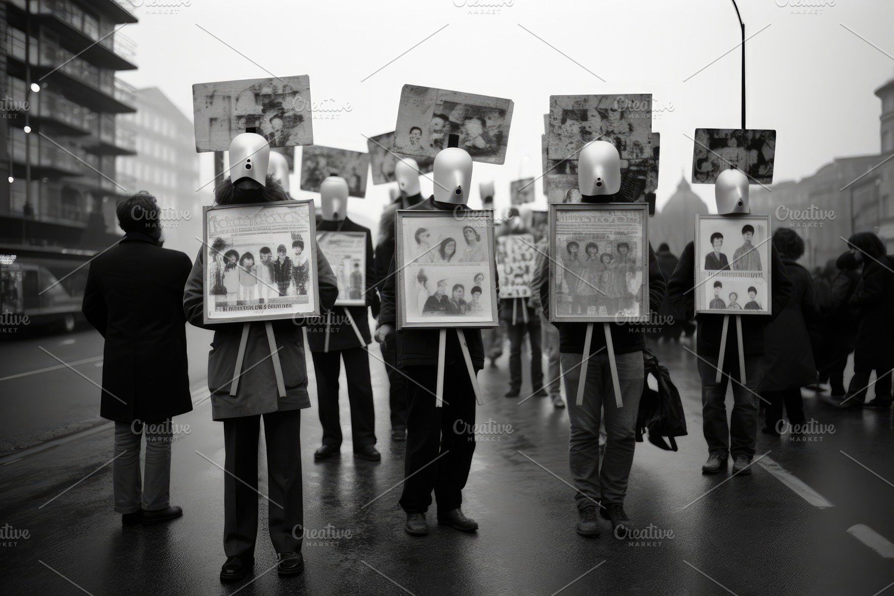 People Walking Down Street Holding S, a Photo by Iftikhar Alam