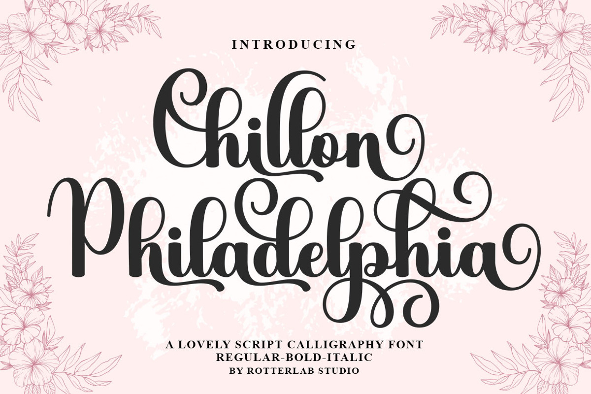 Chillon Philadelphia, a Script Font by Rotterlab Studio (Photo 1 of 8)