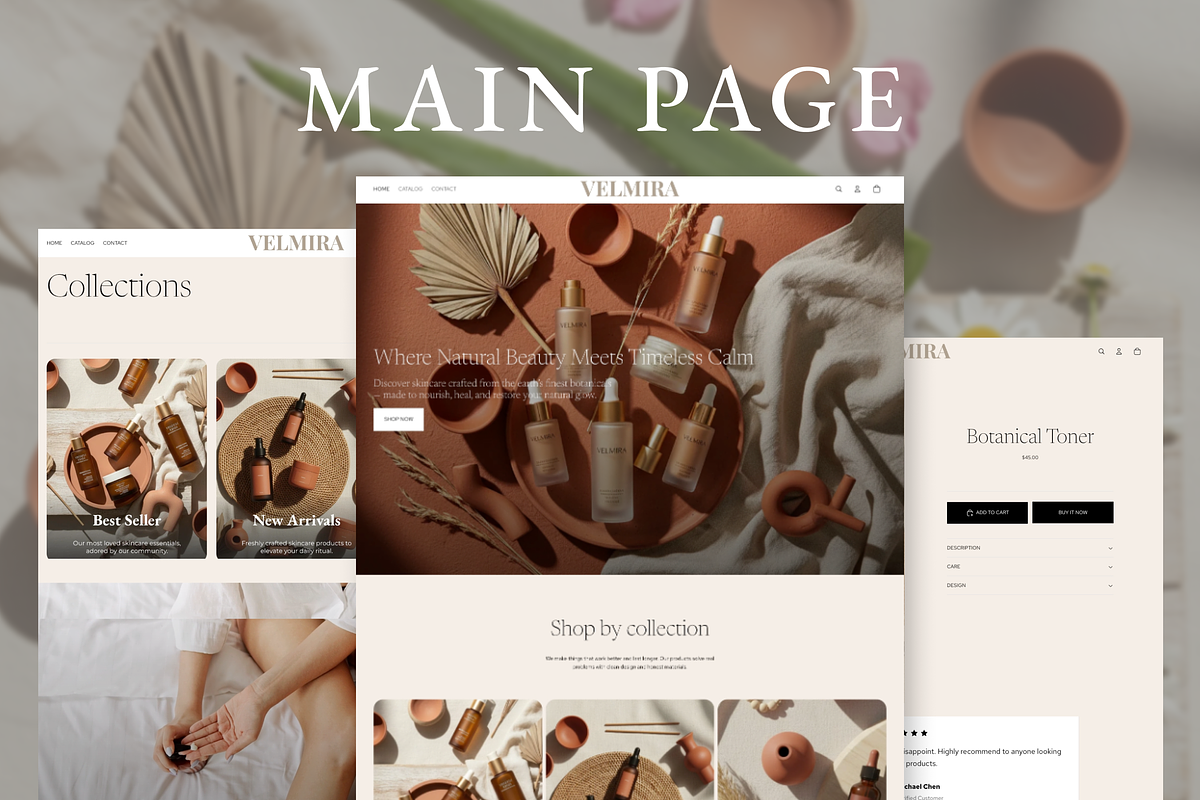 Velmira Skincare Store Shopify 2.0 preview 3