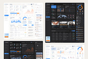 Multipurpose Admin Dashboard UI, an UI Kit Template by peterdraw (Thumbnail 6 of 7)