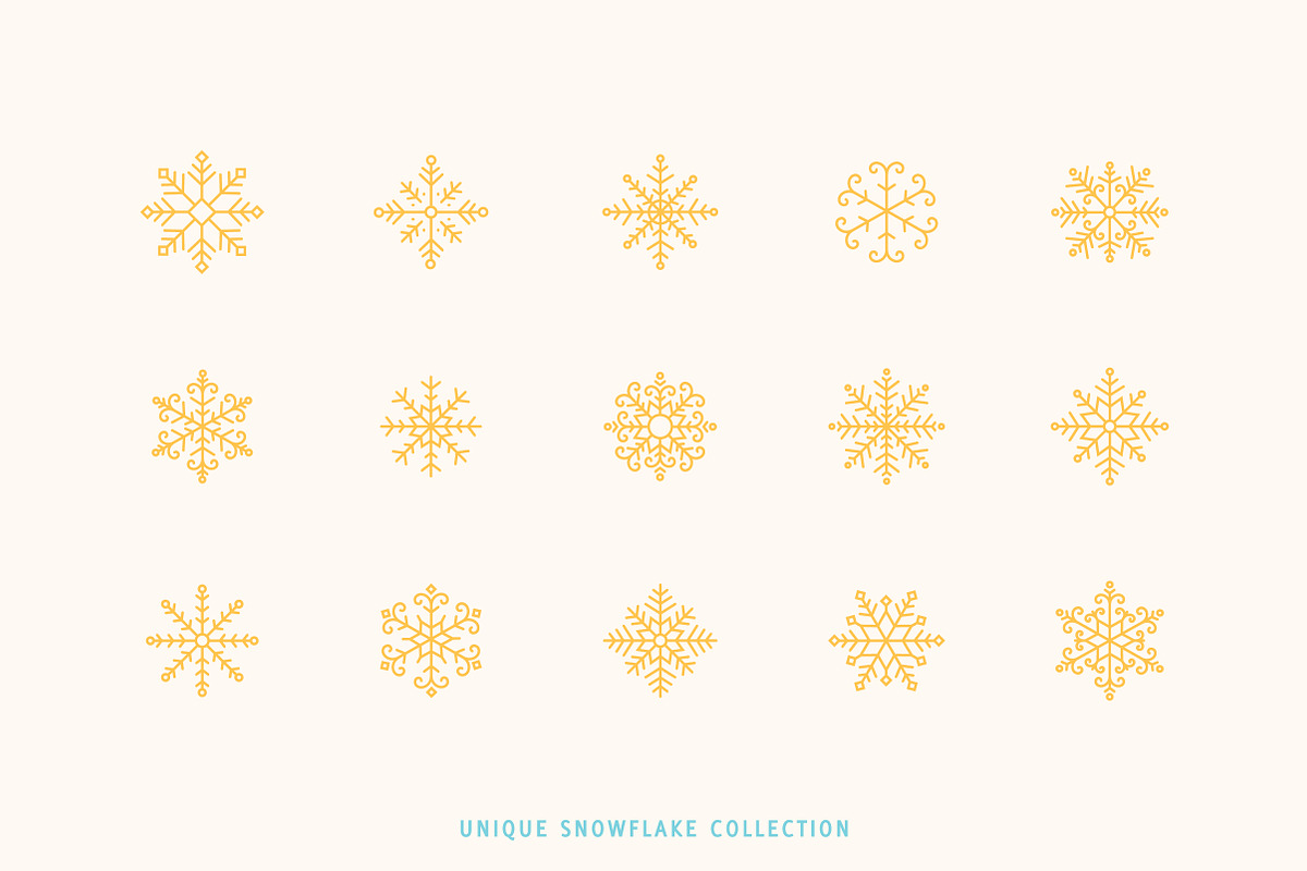 50 unique snowflakes icon, an Outline Icon by VectorBakery (Photo 1 of 5)