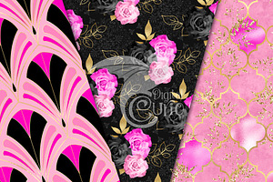 Chic Roses Digital Paper