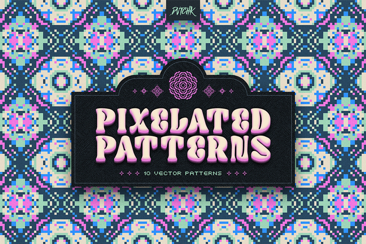 Pixel Mosaic Patterns | Vol. 10, a Pattern Graphic by dvtchk (Photo 3 of 10)