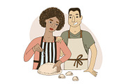 People baking, a Food Illustration by handsketched (Thumbnail 7 of 10)
