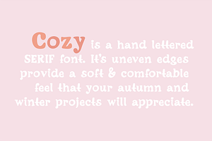 COZY A Friendly Serif .OTF Font