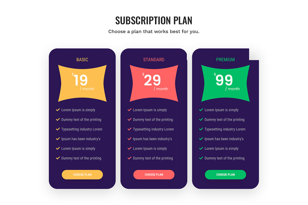 Subscription Plan, an UI Kit Template by Sujun Baidyaa (Photo 2 of 2)