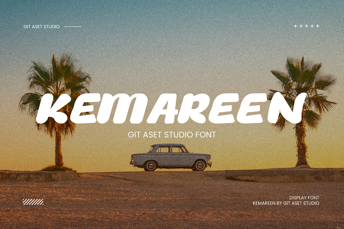 Kemareen Display Font, a Sans Serif Font by gitasetstudio (Photo 1 of 5)