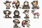 Jungle Animal Clipart - Cute Animal, an Illustration by Craft Nest (Thumbnail 5 of 6)