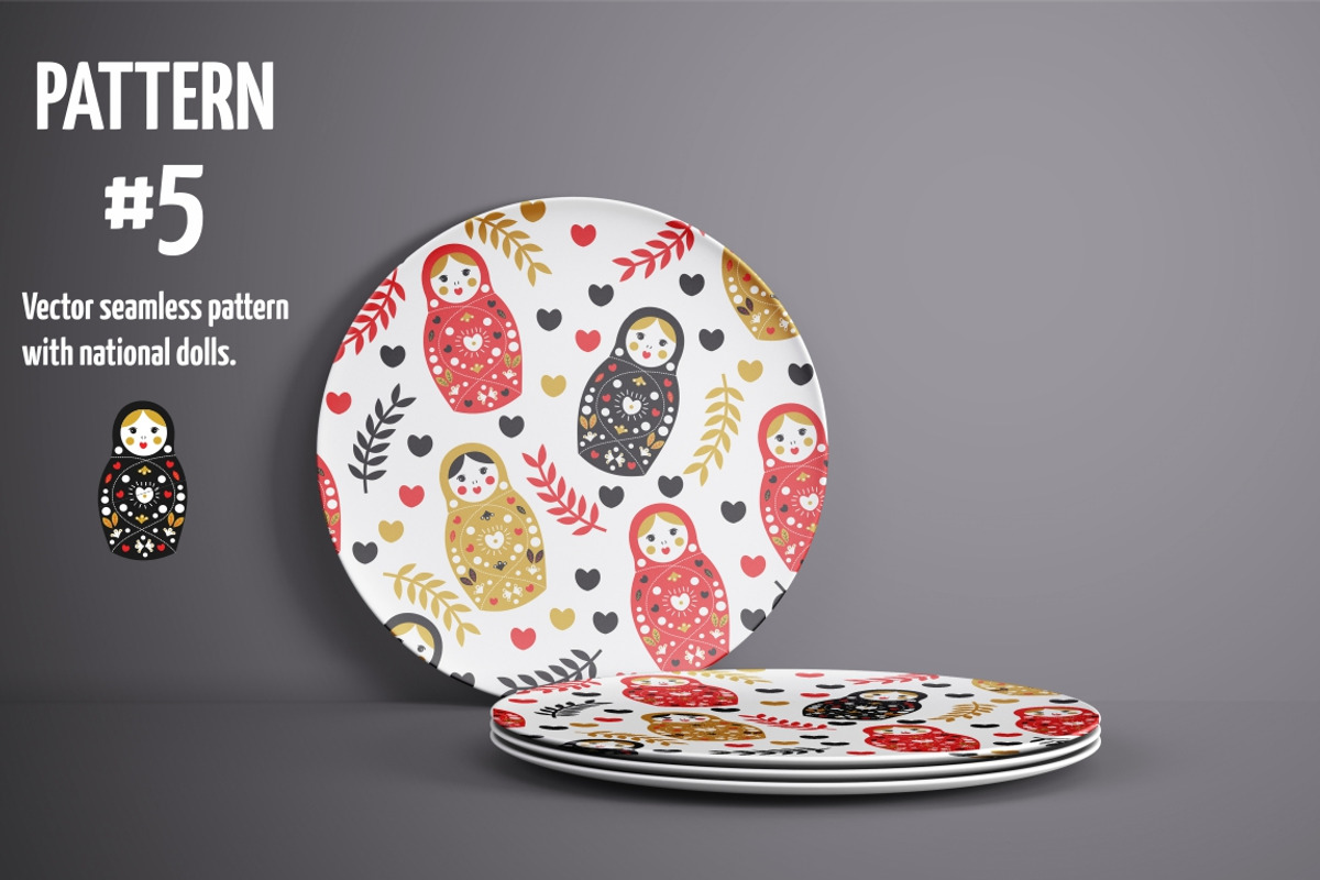 5 PATTERNS IN SLAVIK STYLE. VECTOR., a Pattern Graphic by SIMPLE_PICTURE (Photo 11 of 13)