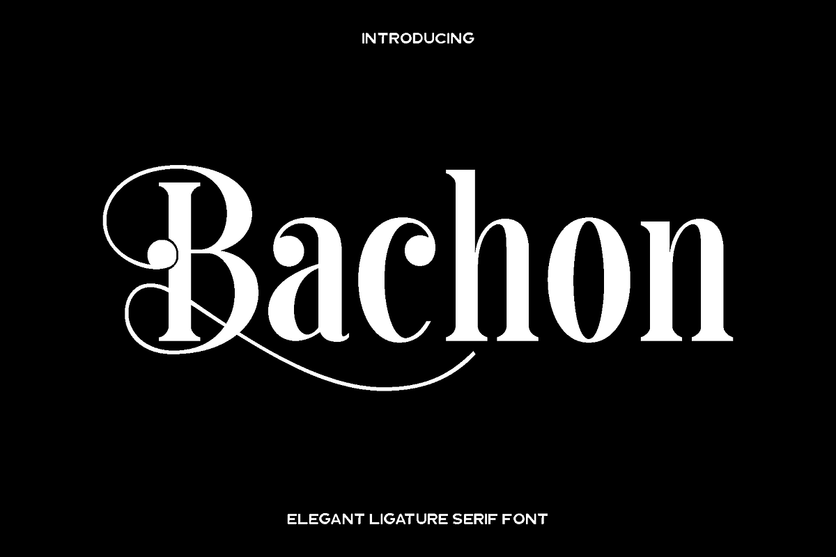 Bachon - Elegant Ligature Serif, a Serif Font by Luna Shop (Photo 1 of 8)