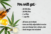 20 CBD cannabis stamp outline icons, an Outline Icon by RevolutionizZed (Thumbnail 3 of 3)