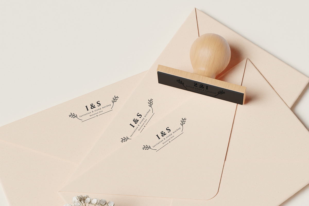 Envelope & Stamp mockup bundle, a Product Mockup by Mockthethics. (Photo 5 of 6)