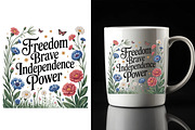 Freedom Brave Independence Power, a Seasonal Illustration by Unique Design Team (Thumbnail 3 of 4)