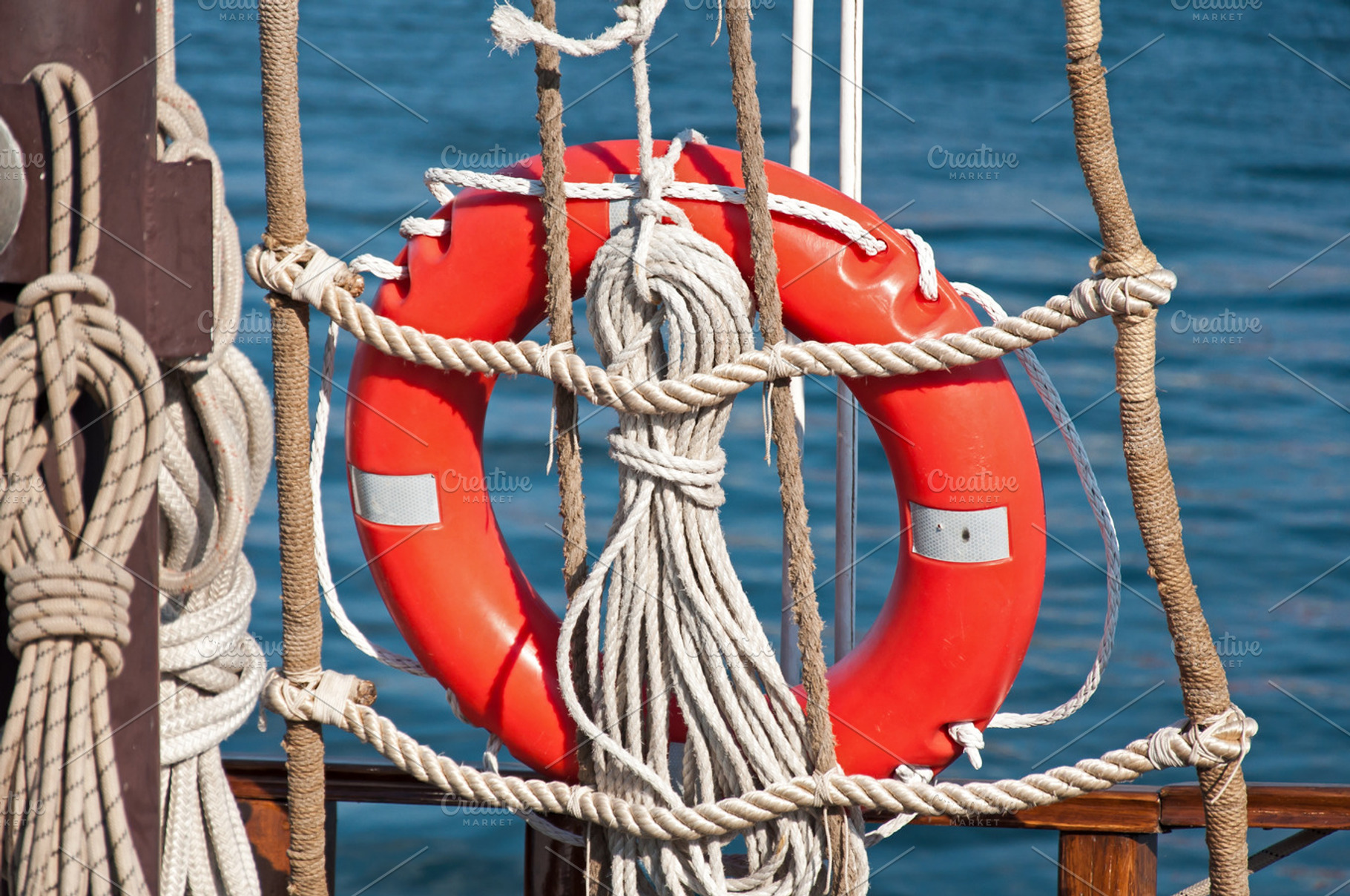 Lifebuoy Featuring Ship Vessel And Sky