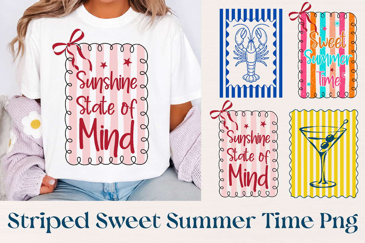 Striped Sweet Summer Time Png, an Illustration by Libby Wishes (Photo 1 of 3)