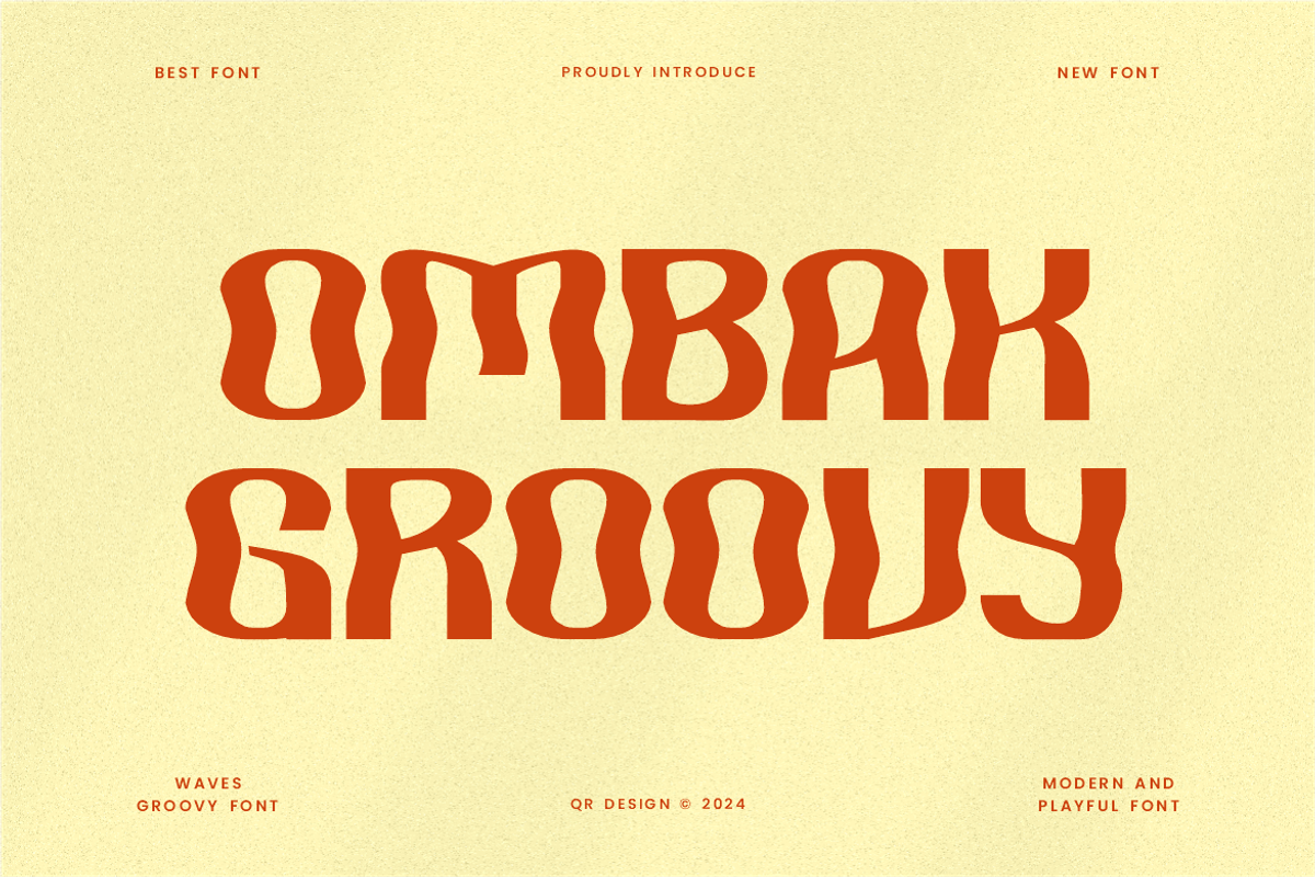 Ombak Groovy - Bubble & Liquid Font, a Sans Serif Font by QR Design Studio (Photo 1 of 6)