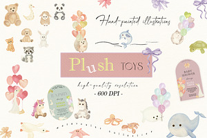 Baby Shower Plush Toys Set