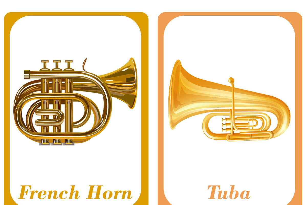 Musical Instruments Flash Cards, a Card Template by DigitalsDesigns (Photo 3 of 4)