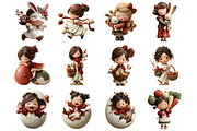 Easter Girl Clipart, a Graphic by CitraGraphics (Thumbnail 4 of 4)