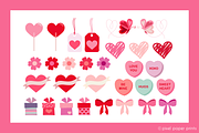 Cute little Valentine's Day Clipart, an Object Graphic by PixelPaperPrints (Thumbnail 7 of 9)