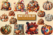 Autumn Patchwork Pumpkin Sublimatio, an Illustration by SVGArt (Thumbnail 1 of 8)