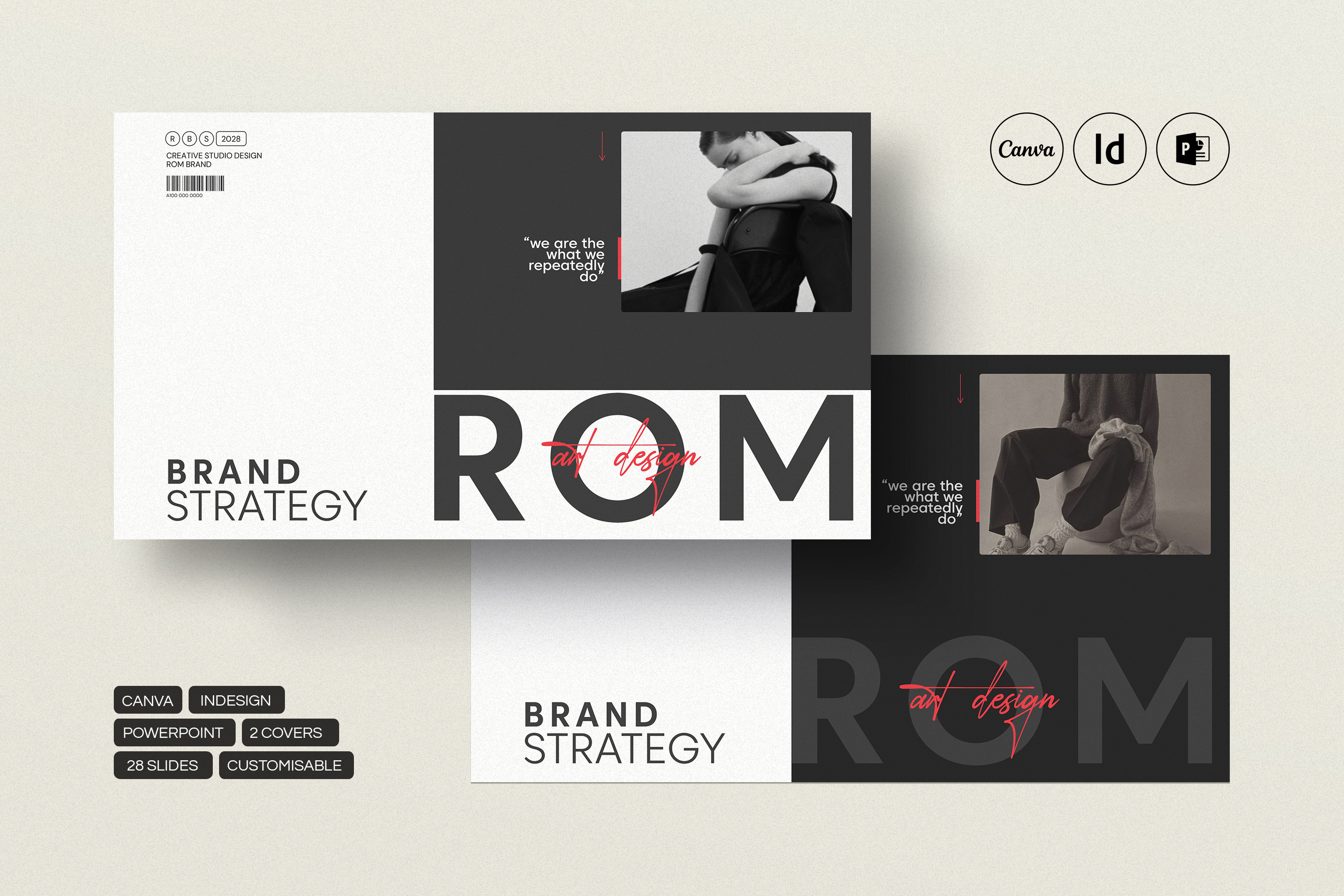 ROM | Brand Strategy Canva, a Presentation Template by creathrivestudio