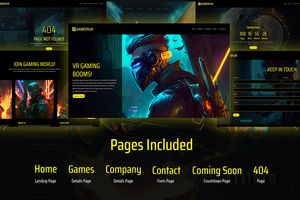 GameXPlay–Gaming HTML Template, a Landing Page Template by SNIPESCIENTIST (Photo 2 of 6)