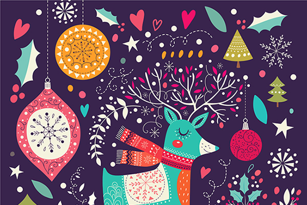 Collection of Christmas cards, a Decorative Illustration by MoleskoStudio (Photo 3 of 7)