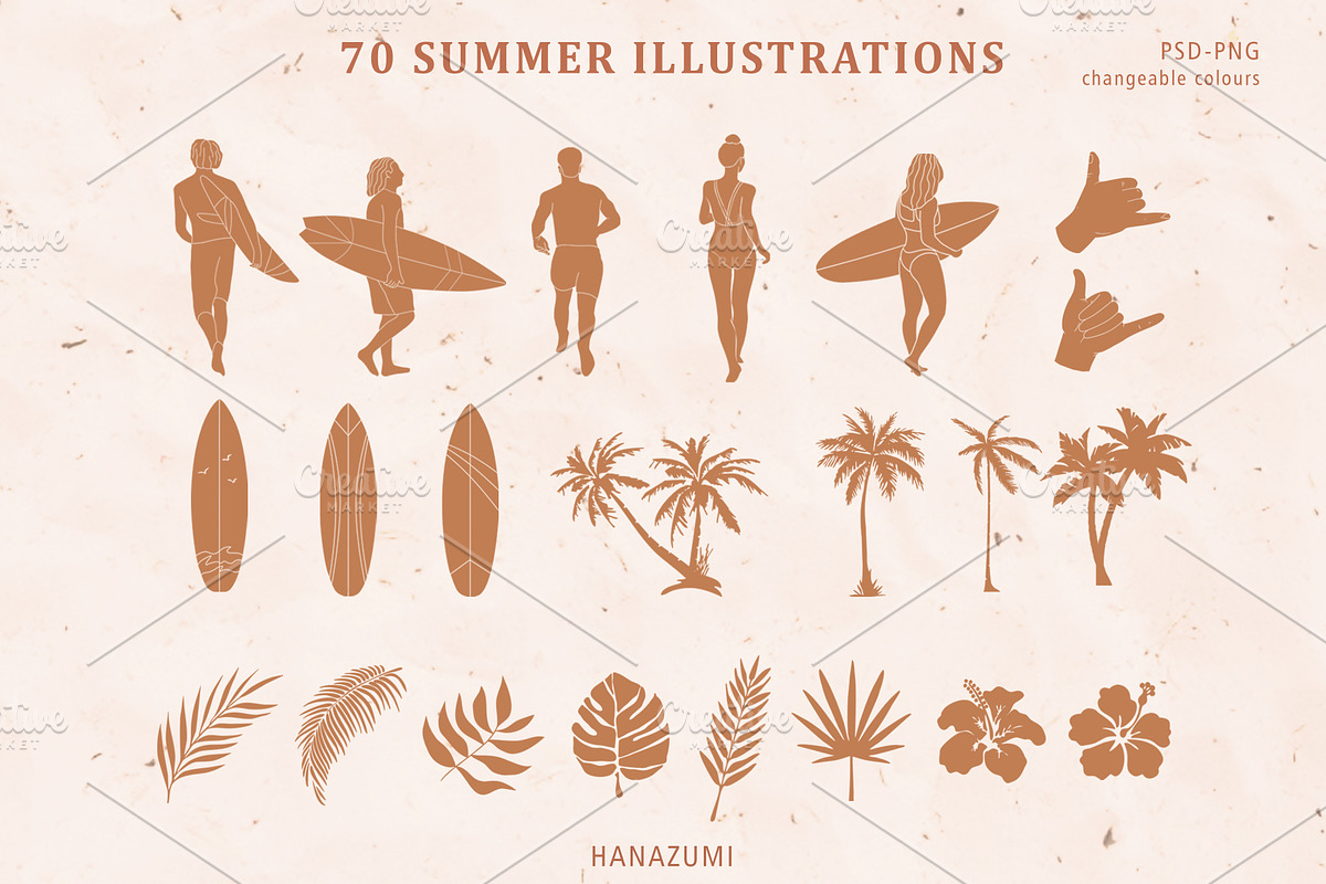 Summer Tropical Beach 70's, an Illustration by Hanazumi (Photo 3 of 14)