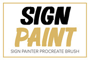 Sign Painter Procreate Brush, a Brushes & More by sarahtypes (Thumbnail 2 of 2)