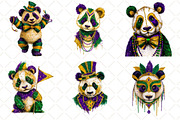 Whimsical Mardi Gras Panda Clipart, an Illustration by Black Bird Studio (Thumbnail 2 of 6)