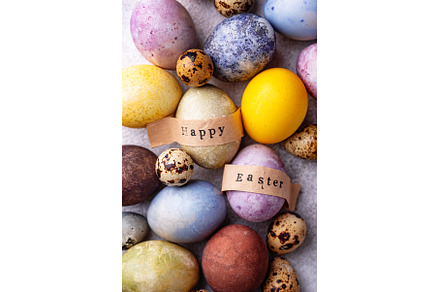 Easter eggs paint with natural dye, a Holiday Photo by Yulia Furman